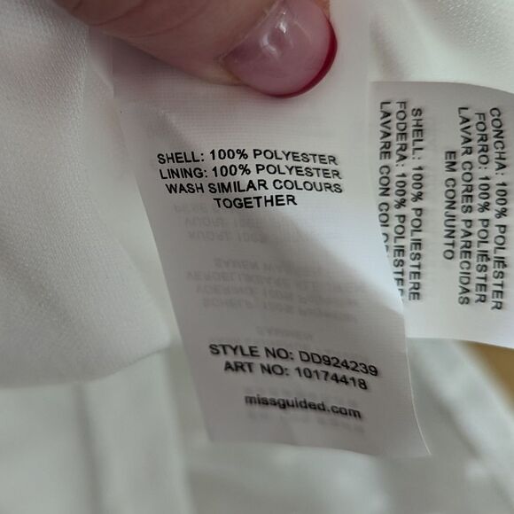 NWT missguided white dolby milkmaid polka dot dress - Picture 6 of 6